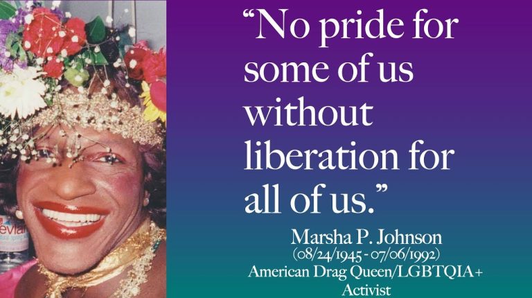 Quote above is not Johnson's. It was made up by trans artist Micah Bazant to sell posters.
